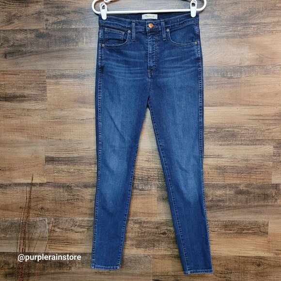Madewell Jeans 28 Skinny 10" High Rise Hayes Wash F4684 Tummy Control Stretch - Picture 1 of 13